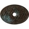 Ekena Millwork Alexa Medallion (Canopies up to 5 5/8"), 30 3/4"W x 21 1/4"H x 3 7/8"ID x 1 5/8"P, Bronze Blue CM21X30ALBBS - alternate 1